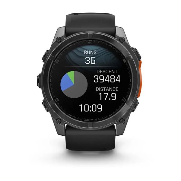 Смарт-часы Garmin Fenix 8 – 51 мм, AMOLED, сланцево-серые с черным силиконовым ремешком 010-02905-00 фото