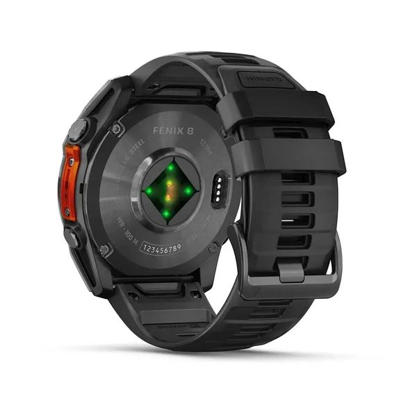 Смарт-часы Garmin Fenix 8 – 51 мм, AMOLED, сланцево-серые с черным силиконовым ремешком 010-02905-00 фото