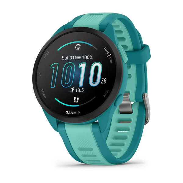 Смарт-годинник Garmin Forerunner 165 Music, силіконовий ремінець кольору бірюзовий/аква 010-02863-32 фото