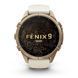 Смарт-годинник Garmin Fenix 9 Pro (43 мм) з титановим корпусом Autumn Gold і кремово-сірим силіконовим ремінцем
