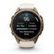 Смарт-годинник Garmin Fenix 9 Pro (43 мм) з титановим корпусом Autumn Gold і кремово-сірим силіконовим ремінцем
