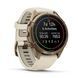 Смарт-годинник Garmin Fenix 9 Pro (43 мм) з титановим корпусом Autumn Gold і кремово-сірим силіконовим ремінцем