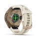 Смарт-годинник Garmin Fenix 9 Pro (43 мм) з титановим корпусом Autumn Gold і кремово-сірим силіконовим ремінцем