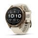 Смарт-годинник Garmin Fenix 9 Pro (43 мм) з титановим корпусом Autumn Gold і кремово-сірим силіконовим ремінцем