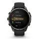 Смарт-годинник Garmin Fenix 9 Pro (47 мм) inReach з титановим корпусом Carbon Gray DLC і чорно-сірим силіконовим ремінцем