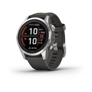 Смарт-годинник Garmin Fenix 7S Pro - Solar Edition - сріблястий з графітовим ремінцем 010-02776-01 фото