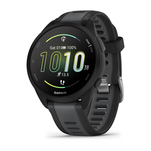 Смарт-годинник Garmin Forerunner 165 Music, чорний/сланцево-сірий силіконовий ремінець 010-02863-30 фото