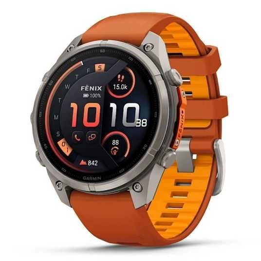 Купити Garmin Fenix 9 Pro inReach (47 мм) Titanium Autumn Orange