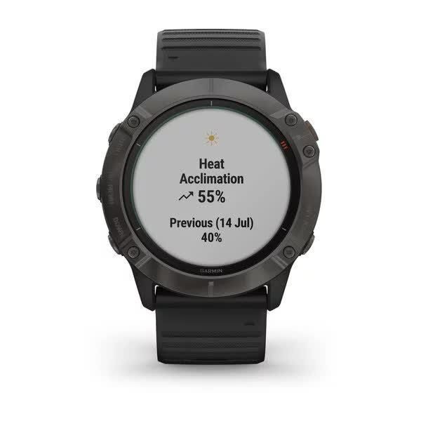 Смарт-часы Garmin Fenix 6X Pro Solar серые титановые DLC с черным ремешком 010-02157-21 фото