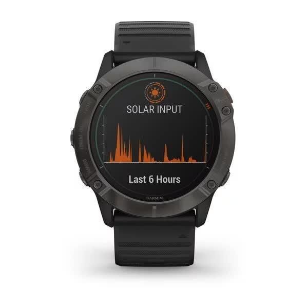 Смарт-годинник Garmin Fenix 6X Pro Solar титановий сірий DLC з чорним ремінцем 010-02157-21 фото