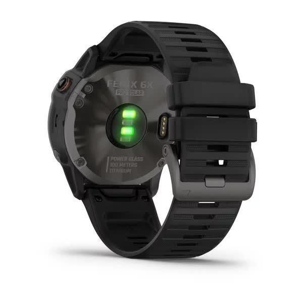 Смарт-часы Garmin Fenix 6X Pro Solar серые титановые DLC с черным ремешком 010-02157-21 фото