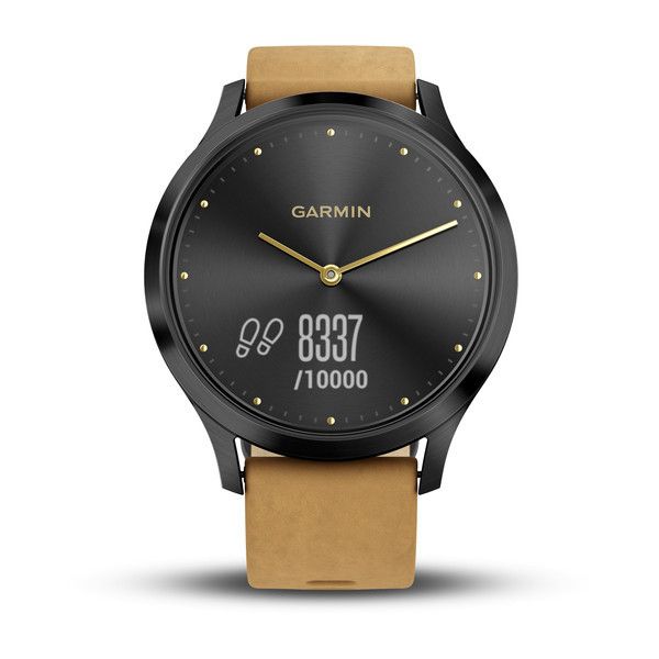 Смарт-годинник Garmin Vivomove HR Premium Black Tan One Size (універсальний) 010-01850-00 фото