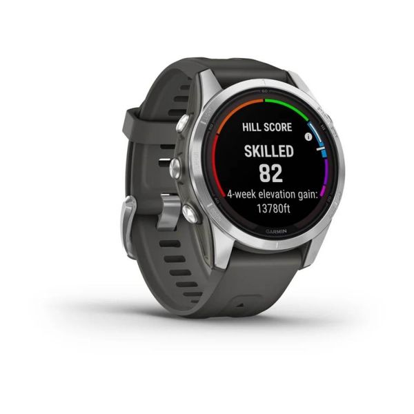 Смарт-годинник Garmin Fenix 7S Pro - Solar Edition - сріблястий з графітовим ремінцем 010-02776-01 фото