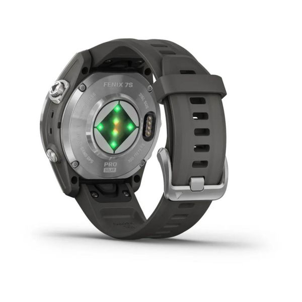 Смарт-годинник Garmin Fenix 7S Pro - Solar Edition - сріблястий з графітовим ремінцем 010-02776-01 фото