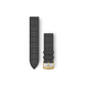 Ремінець Garmin для Venu Sq/Forerunner 245/645/Vivoactive 3/Vivomove (20 мм), чорна тиснена шкіра із золотистою застібкою 010-12691-0C фото 1