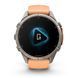Смарт-часы Garmin Fenix 9 Pro (43 мм) с титановым корпусом и розово-оранжевым силиконовым ремешком