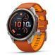 Смарт-годинник Garmin Fenix 9 Pro (47 мм) inReach з титановим корпусом і яскраво-помаранчевим силіконовим ремінцем