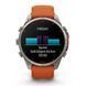 Смарт-годинник Garmin Fenix 9 Pro (47 мм) inReach з титановим корпусом і яскраво-помаранчевим силіконовим ремінцем