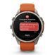 Смарт-годинник Garmin Fenix 9 Pro (47 мм) inReach з титановим корпусом і яскраво-помаранчевим силіконовим ремінцем
