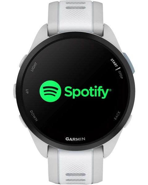 Смарт-годинник Garmin Forerunner 165 Music, силіконовий ремінець кольору туманно-сірий/білий камінь 010-02863-31 фото