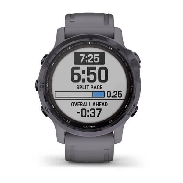 Смарт-годинник Garmin Fenix 6S Pro Solar, аметист з сірим ремінцем 010-02409-15 фото