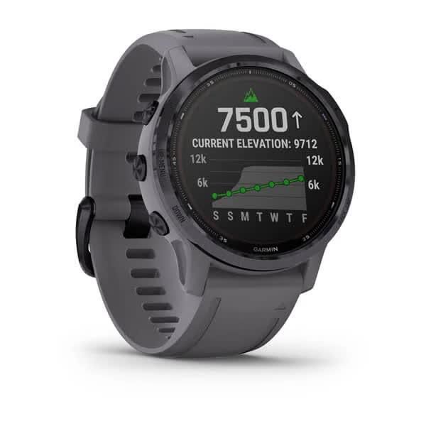 Смарт-годинник Garmin Fenix 6S Pro Solar, аметист з сірим ремінцем 010-02409-15 фото