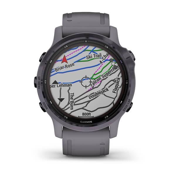 Смарт-часы Garmin Fenix 6S Pro Solar, аметист с серым ремешком 010-02409-15 фото