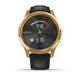 Смарт-годинник Garmin Vivomove Luxe золотавий 24K з чорним ремінцем з італійської шкіри 010-02241-22 фото 7