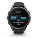 Смарт-годинник Garmin Fenix 9 Pro (43 мм) з титановим корпусом Carbon Gray DLC і чорно-сірим силіконовим ремінцем