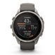 Смарт-годинник Garmin Fenix 9 Pro Solar (47 мм) inReach з титановим корпусом і силіконовим ремінцем кольору галька / сріблясто-сірий