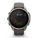 Смарт-годинник Garmin Fenix 9 Pro Solar (47 мм) inReach з титановим корпусом і силіконовим ремінцем кольору галька / сріблясто-сірий