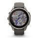 Смарт-годинник Garmin Fenix 9 Pro Solar (47 мм) inReach з титановим корпусом і силіконовим ремінцем кольору галька / сріблясто-сірий