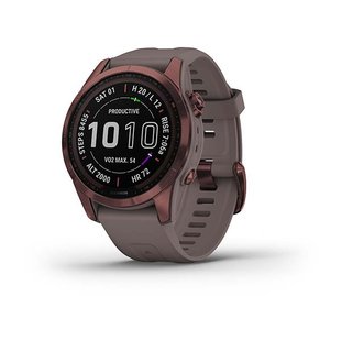 Смарт-годинник Garmin Fenix 7s Sapphire Solar титановий темно-бронзовий зі сланцево-сірим ремінцем 010-02539-29 фото