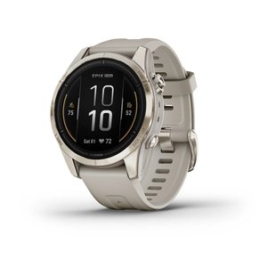 Смарт-годинник Garmin Epix Pro (Gen 2) - Sapphire Edition 42 mm - ніжно-золотистий зі світло-пісочним ремінцем 010-02802-11 фото