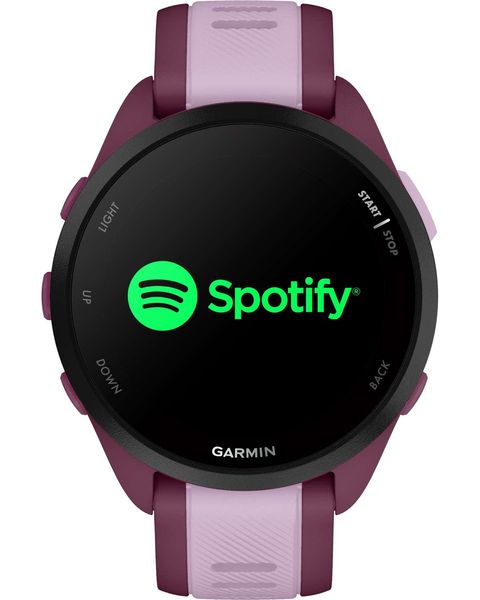 Смарт-часы Garmin Forerunner 165 Music, силиконовый ремешок ягодно-сиреневый 010-02863-33 фото