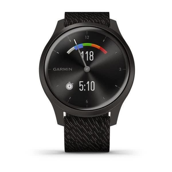 Смарт-годинник Garmin Vivomove Style графіт, алюмінієвий корпус, чорний нейлоновий ремінець 010-02240-23 фото