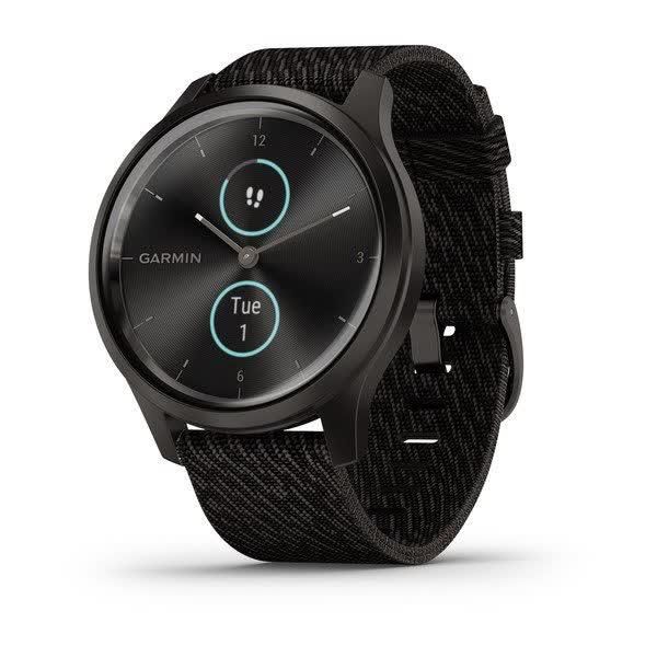 Смарт-годинник Garmin Vivomove Style графіт, алюмінієвий корпус, чорний нейлоновий ремінець 010-02240-23 фото