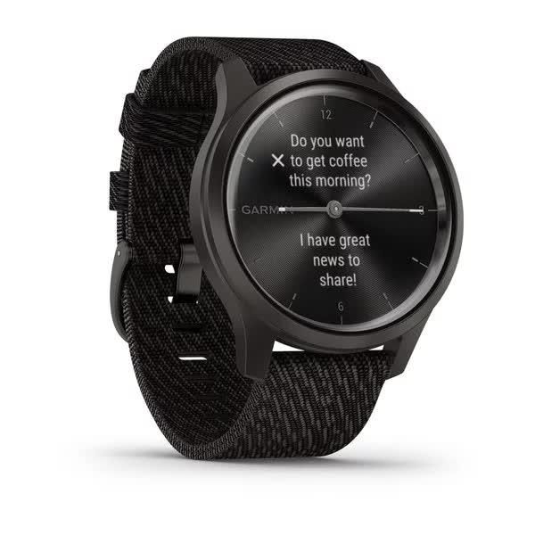 Смарт-часы Garmin Vivomove Style графит, алюминиевый корпус, черный нейлоновый ремешок 010-02240-23 фото