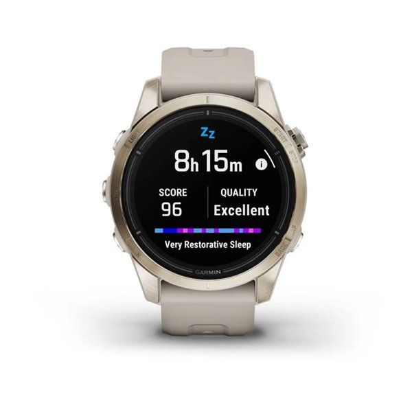 Смарт-годинник Garmin Epix Pro (Gen 2) - Sapphire Edition 42 mm - ніжно-золотистий зі світло-пісочним ремінцем 010-02802-11 фото