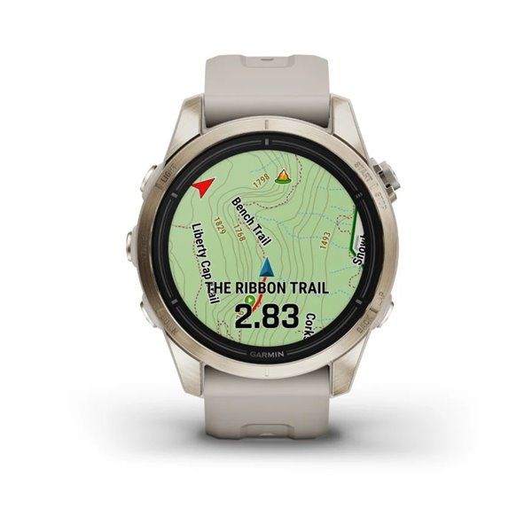 Смарт-часы Garmin Epix Pro (Gen 2) - Sapphire Edition 42 mm - нежно-золотистые со светло-песочным ремешком 010-02802-11 фото