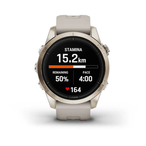 Смарт-часы Garmin Epix Pro (Gen 2) - Sapphire Edition 42 mm - нежно-золотистые со светло-песочным ремешком 010-02802-11 фото