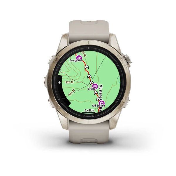 Смарт-часы Garmin Epix Pro (Gen 2) - Sapphire Edition 42 mm - нежно-золотистые со светло-песочным ремешком 010-02802-11 фото