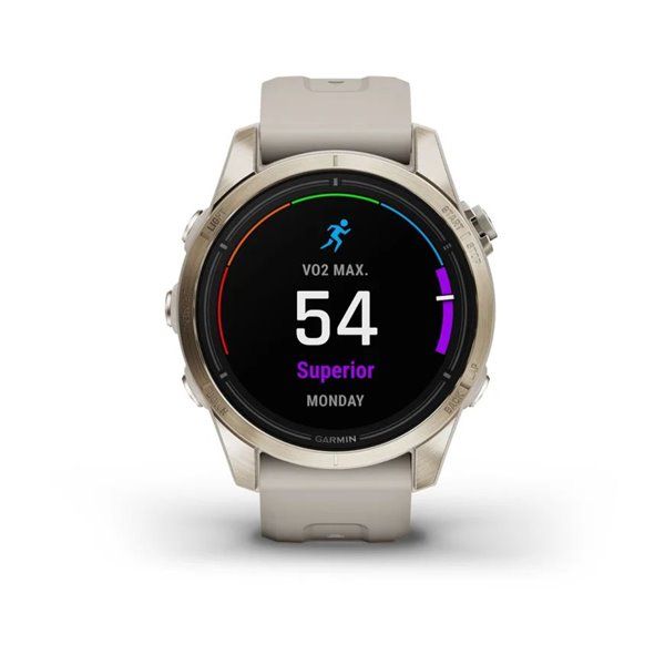 Смарт-часы Garmin Epix Pro (Gen 2) - Sapphire Edition 42 mm - нежно-золотистые со светло-песочным ремешком 010-02802-11 фото