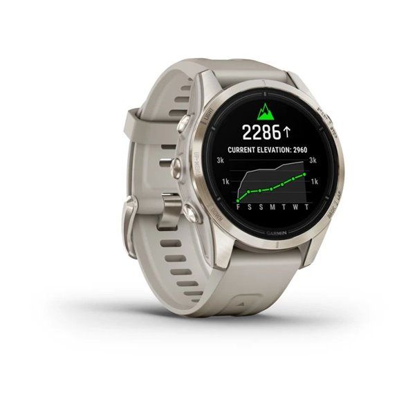 Смарт-часы Garmin Epix Pro (Gen 2) - Sapphire Edition 42 mm - нежно-золотистые со светло-песочным ремешком 010-02802-11 фото