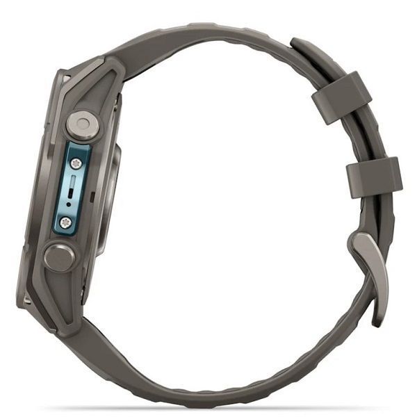 Смарт-годинник Garmin Fenix 9 (47 мм) з титановим корпусом і силіконовим ремінцем кольору гальки