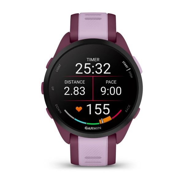 Смарт-годинник Garmin Forerunner 165 Music, силіконовий ремінець ягідно-бузковий 010-02863-33 фото