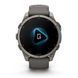 Смарт-годинник Garmin Fenix 9 (47 мм) з титановим корпусом і силіконовим ремінцем кольору гальки