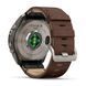 Смарт-годинник Garmin Fenix 9 Pro (51 мм) inReach з титановим корпусом і шкіряним ремінцем горіхового кольору