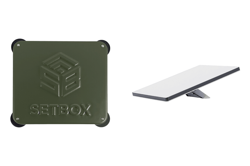 Комплект Starlink Mini для авто: термінал + білий захисний корпус