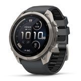 Смарт-часы Garmin Fenix 9 Pro (51 мм) inReach с титановым корпусом и графитово-черным силиконовым ремешком